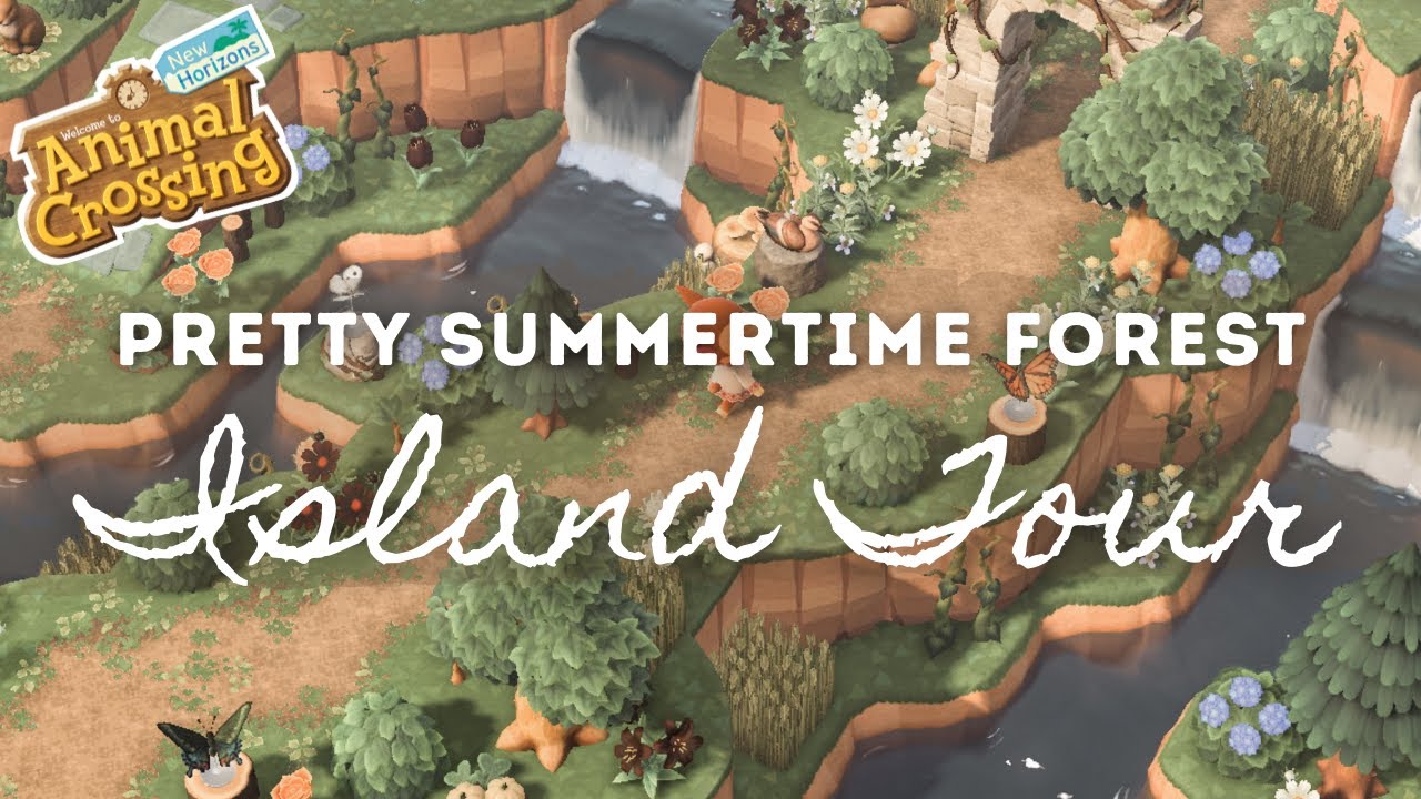 PRETTY SUMMERTIME FORESTCORE ISLAND TOUR | Animal Crossing New Horizons