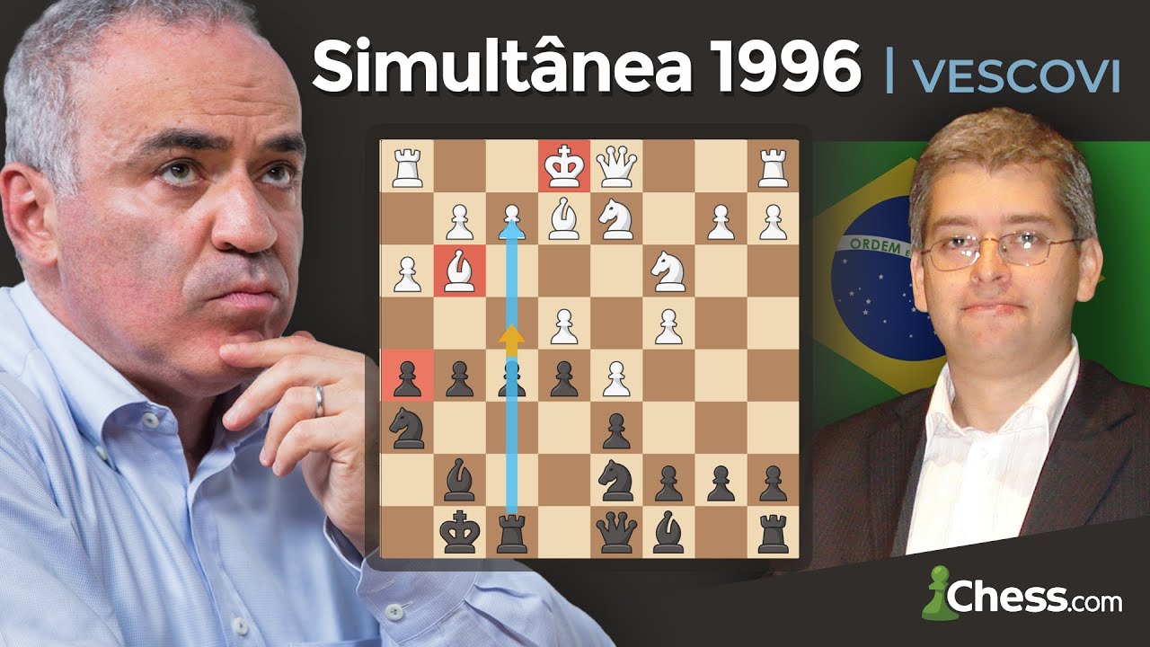 Kasparov vs Giovanni Vescovi | Simult&acirc;nea no Rio de Janeiro (1996)