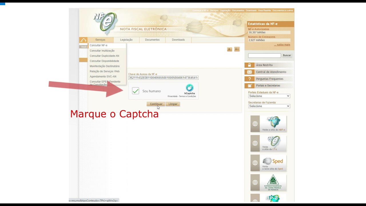 Como baixar o XML da NFe no portal da nota fiscal eletrônica