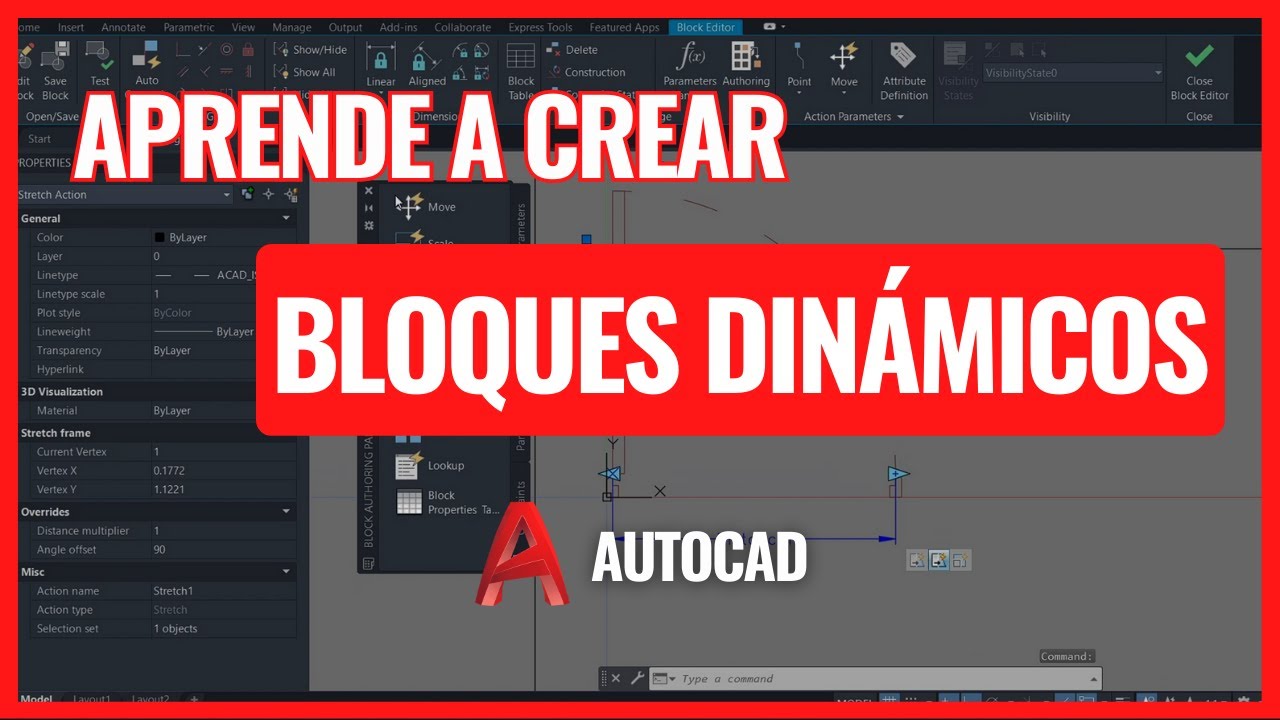 Aprende a crear tu propio BLOQUE DINÁMICO paso a paso en AutoCAD