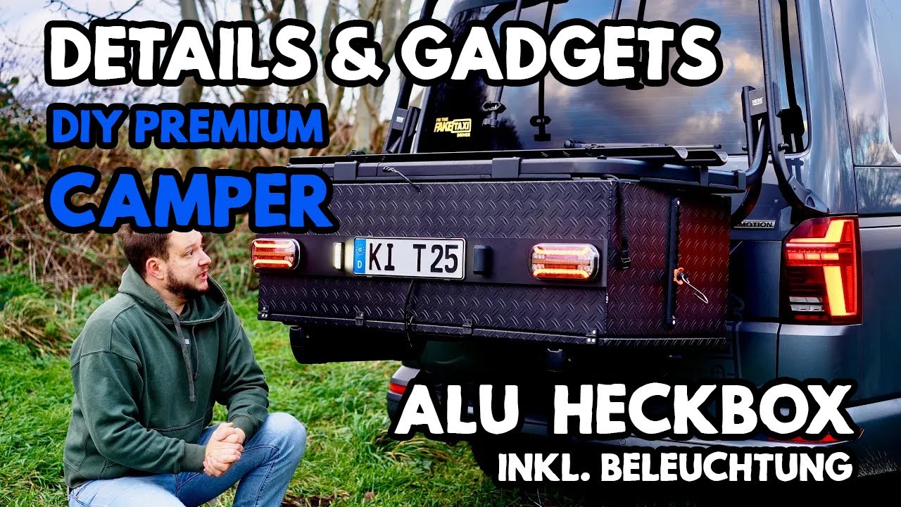 Montage ALU-BOX am VW HECKTRÄGER - 3. Bremsleuchte wiederholen ist Pflicht | Details&Gadgets VW T6.1