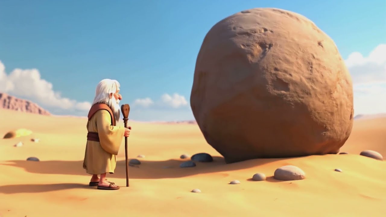 Moses Strikes the Rock: God Gives Water in the Desert | Kids Bible Stories