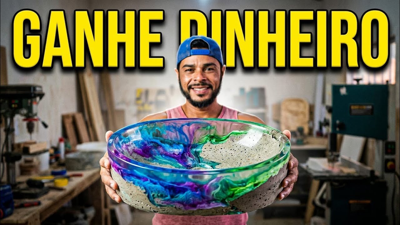 COMO FAZER CUBAS DE CIMENTO CONCRETO COLORIDO