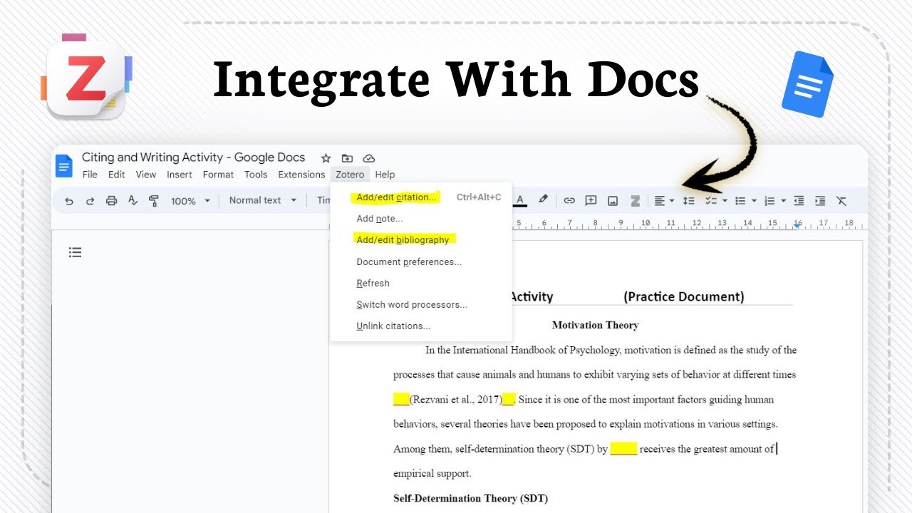 Как добавить Zotero в Google Docs (инструмент готов)