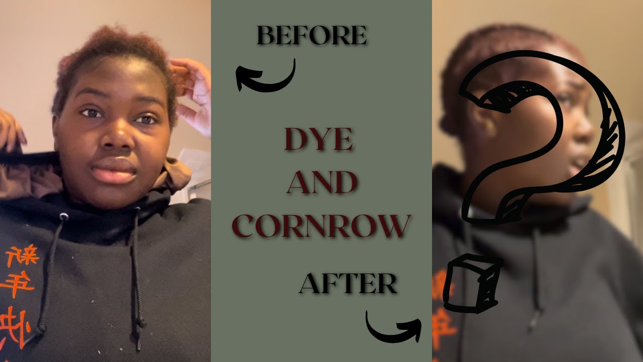 Giving myself a much needed dye job and attempting to cornrow my hair