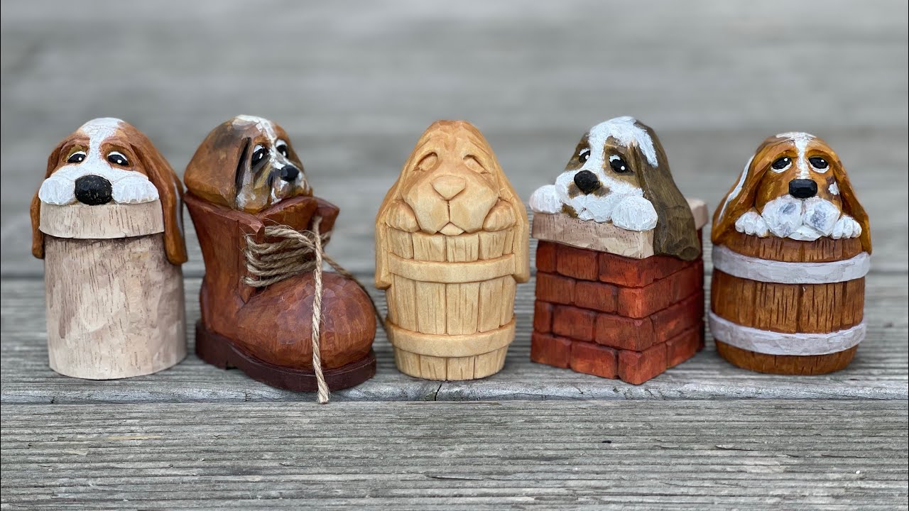 [우드카빙] 강아지 목각인형 Woodcarving-Carve a Puppy