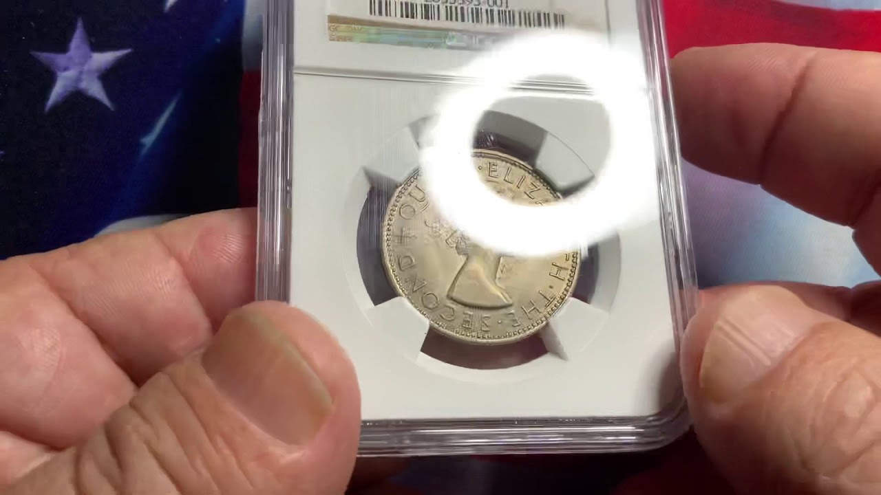 Rare World Coins South Rhodesia 1954 2 Shillings NGC 63 Rare