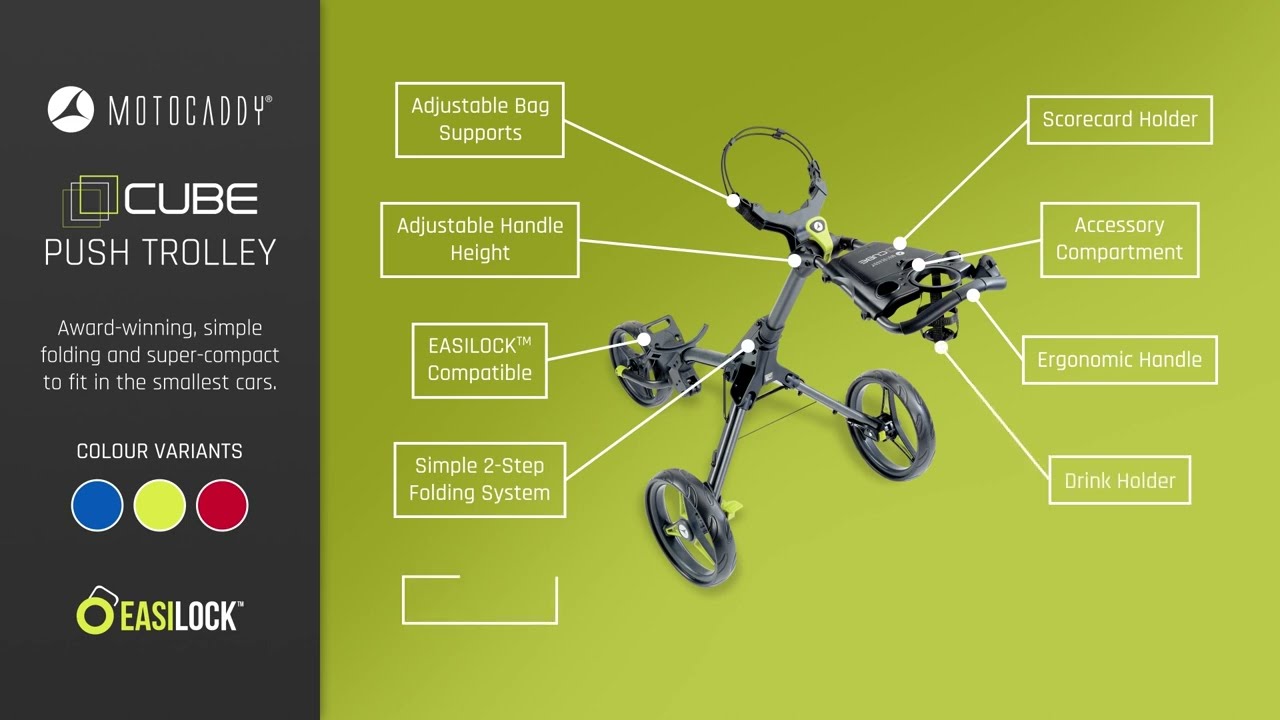 Motocaddy CUBE Push Cart Features
