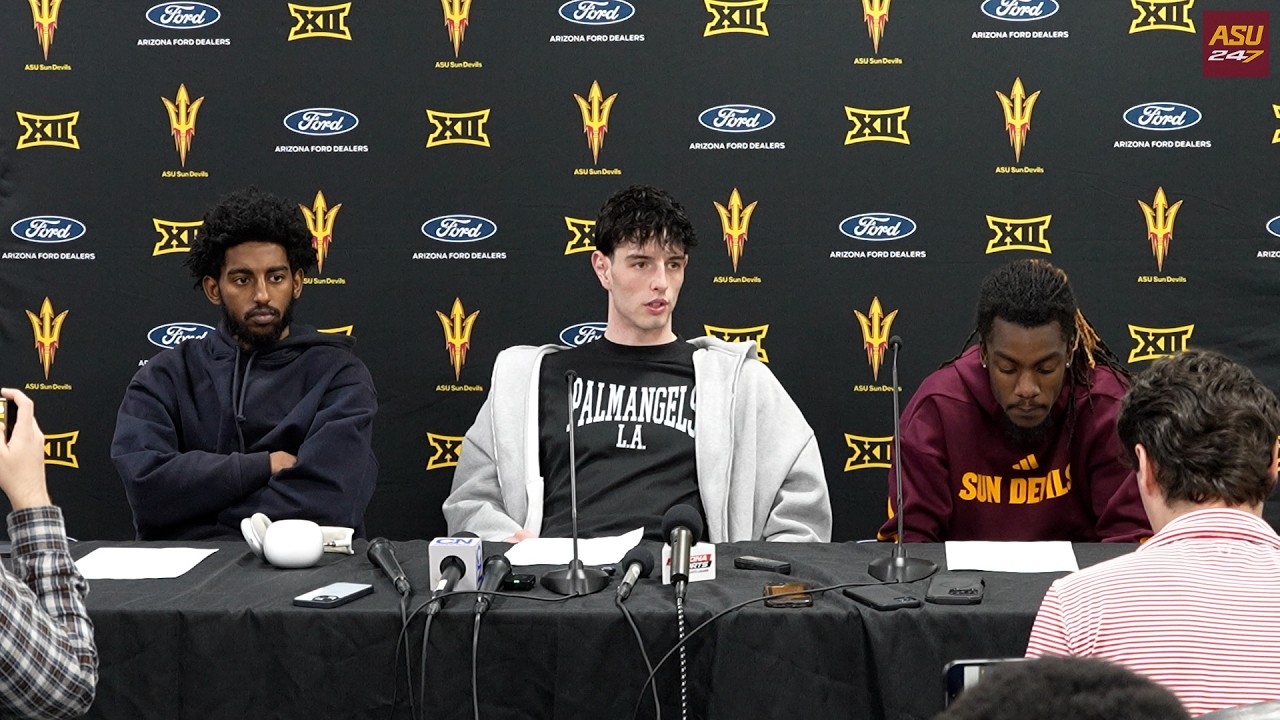ASU's players following 72-67 upset win over No. 13 Texas Tech (2/18/25)