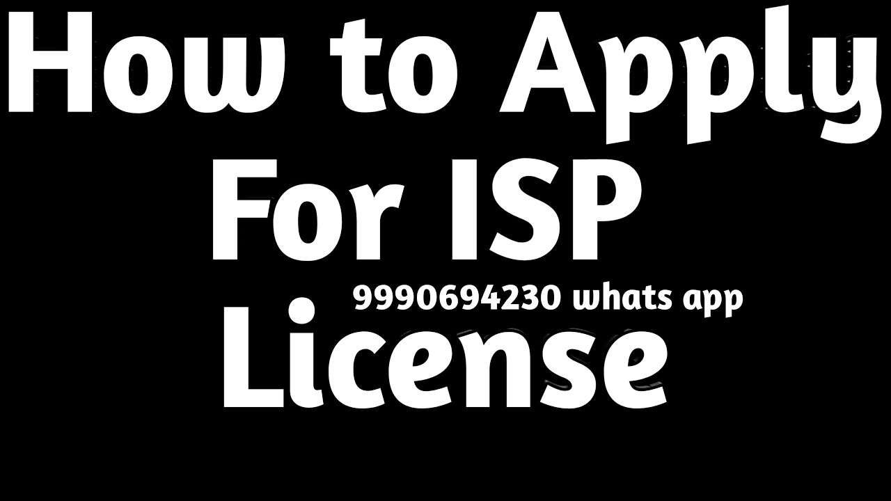 ISP License Internet Service Provider Registration India