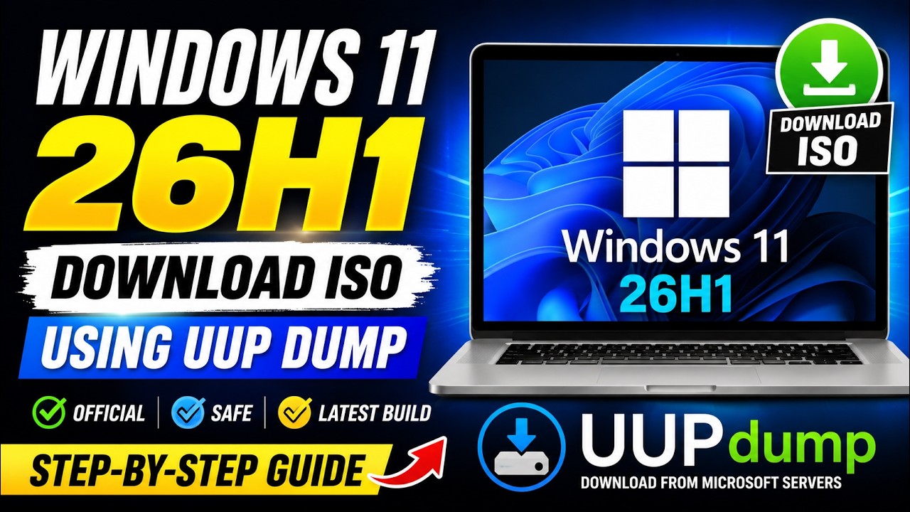 Windows 11 26H1 ISO: Официальное руководство по загрузке (UUP Dump)
