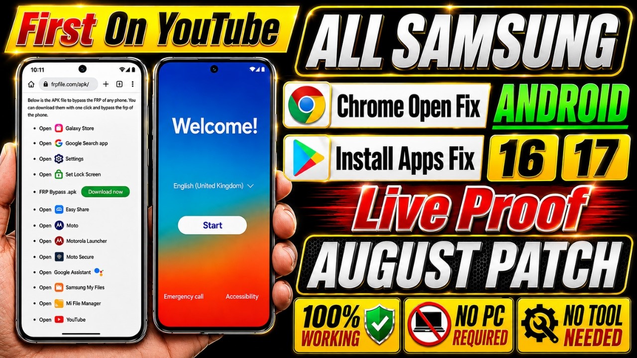 🔥Live Proof!! All Samsung FRP Bypass Android 16-17 | Chrome Open Fix | Apps Install Fix | No PC 2026