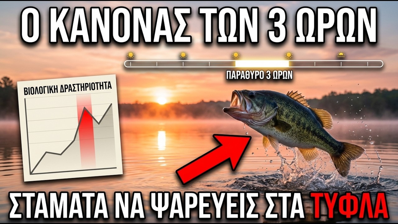 Ψαρεύεις τη λάθος ώρα — Το τρίωρο παράθυρο που χρησιμοποιούν οι επαγγελματίες