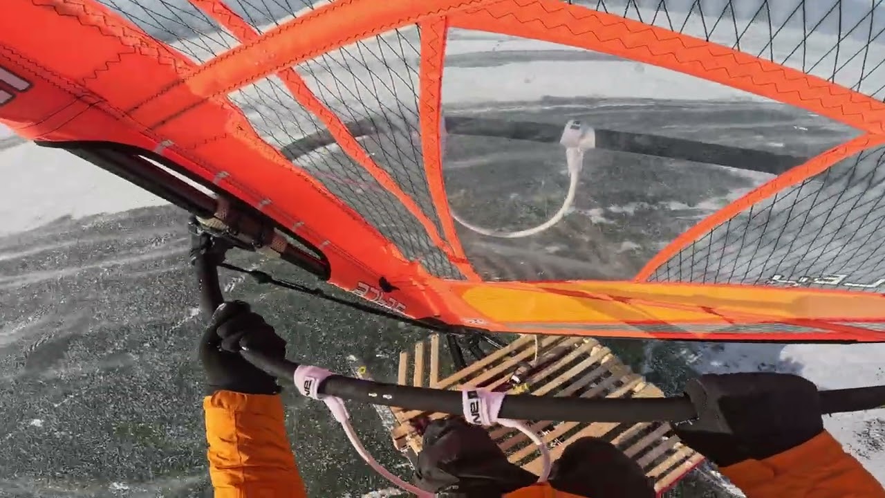 Snowdrift Ice Windsurfing, Cass Lake, MI  Feb. 25, 2026