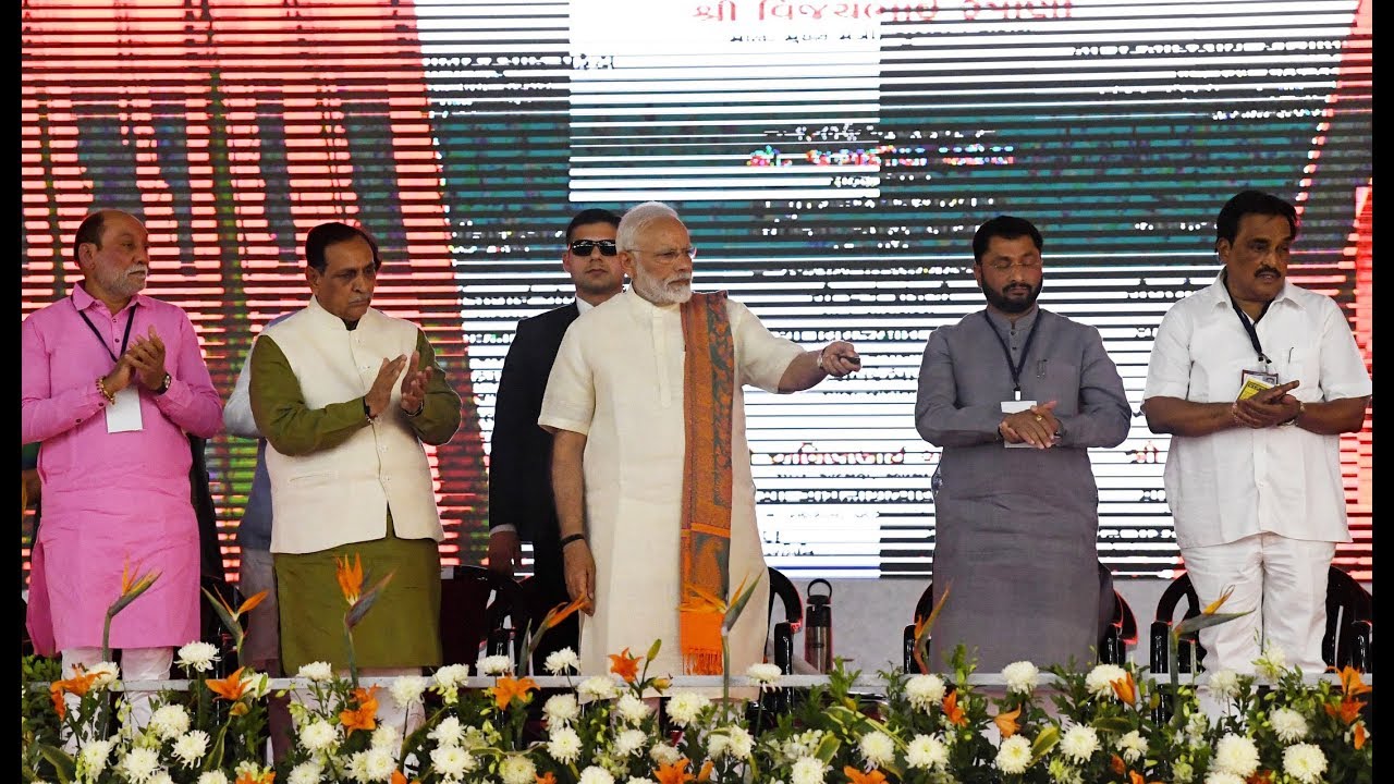PM Modi lays foundation stone for the extension of terminal building at Surat Airport