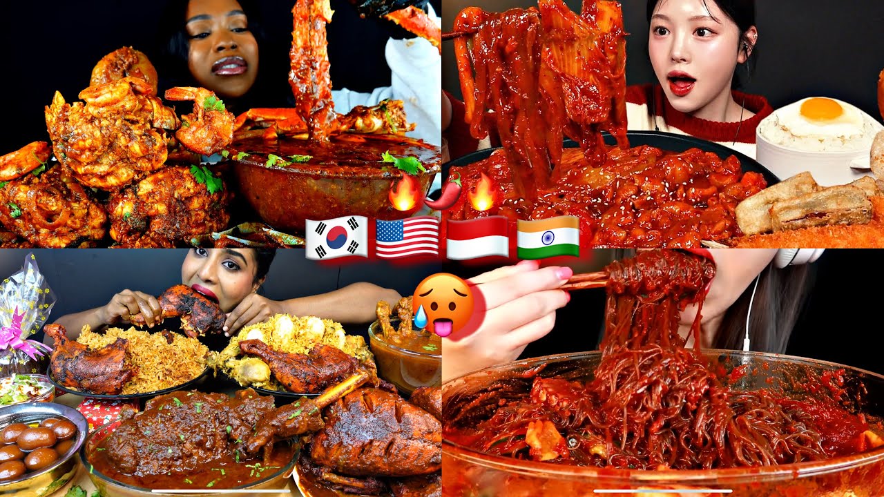 WORLD TOP SPICY FOODS IN ONE VIDEO | ASMR MUKBANG (compilation)