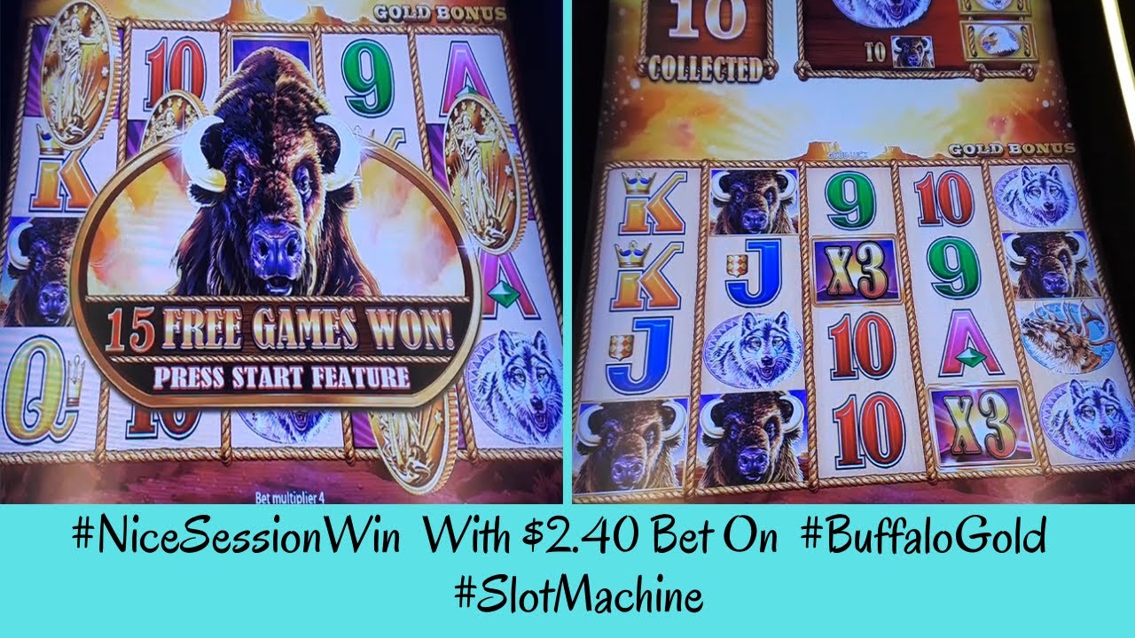NICE SESSION WIN With $2.40 Bet On BUFFALO GOLD Slot Machine - SunFlower Slots