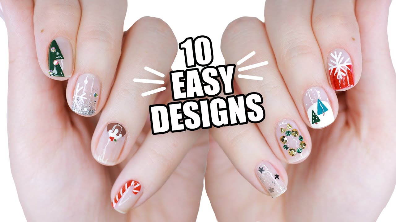 10 Minimal Christmas Nail Designs 🎄