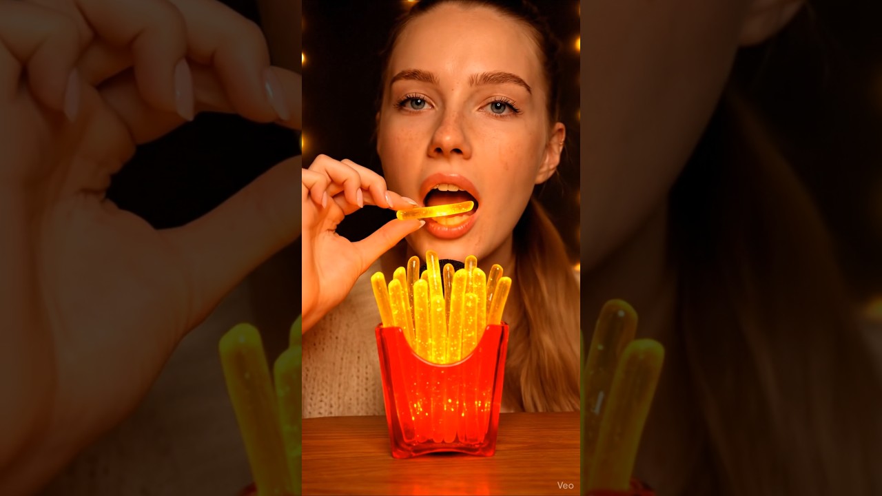 Real or AI? - Glass Fries ASMR 🍟✨ | Ultra Realistic Fast Food Sounds &ndash; #shorts