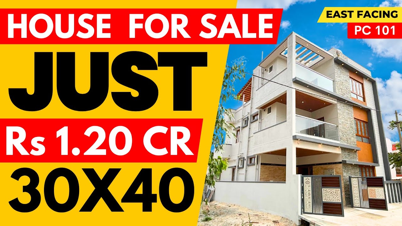 🔥HOUSE for SALE in Bangalore ✅Just Rs 1.20CR 30x40 💥Independent House sale in Bangalore East facing