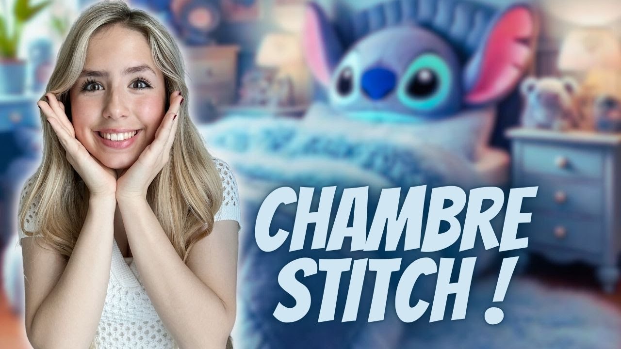J'ai transformé ma chambre en CHAMBRE STITCH ! Idées déco ROOM TOUR