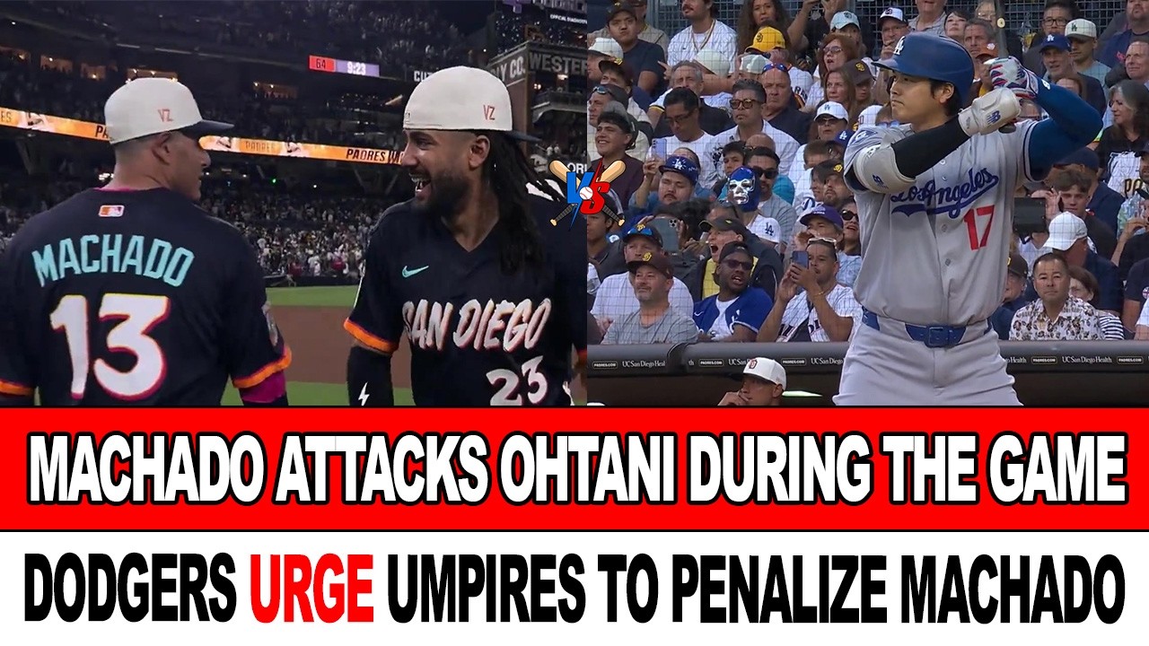 ШОКИРУЮЩИЕ КАДРЫ! Мачадо напал на Отани прямо во время игры! Dodgers требуют удаления Мачадо