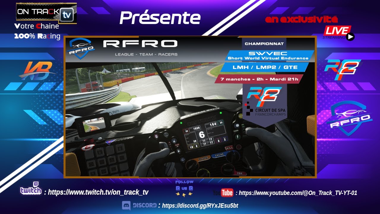 rF2 // SWVEC by RFRO // Manche 3 : Spa-Francorchamps // LMH - LMP2 - GTE // FR