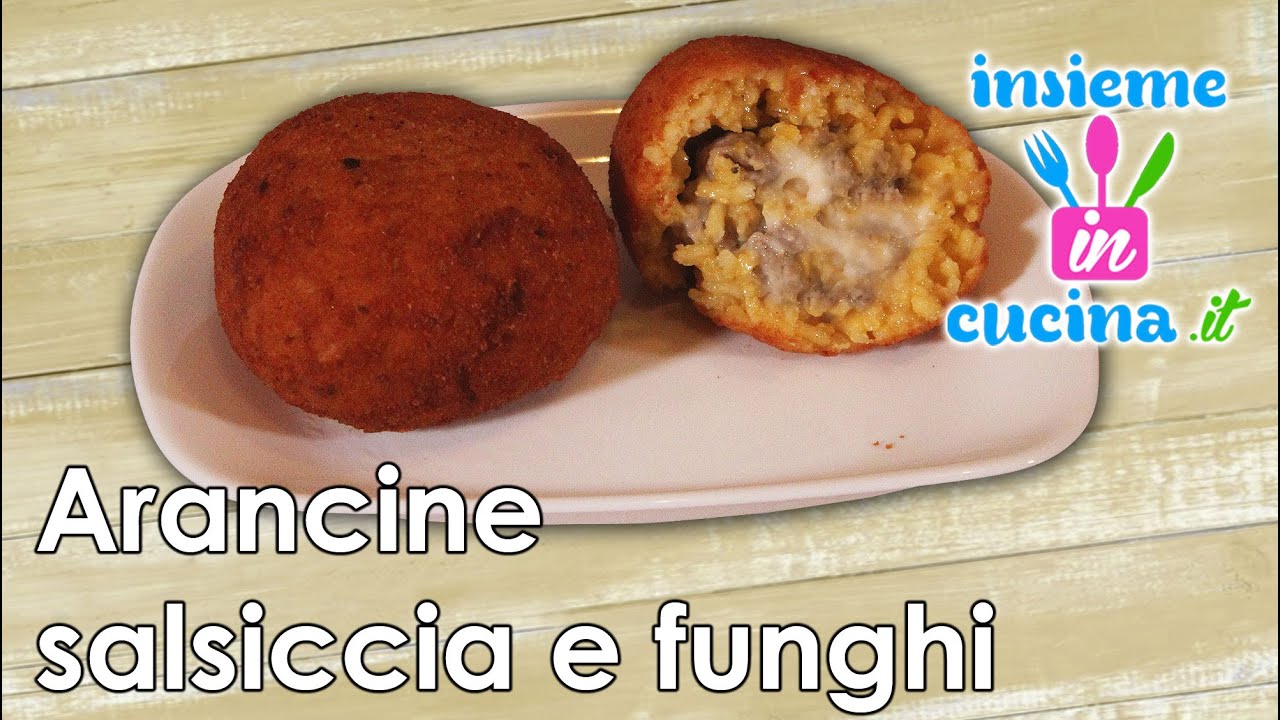 Arancine / Arancini Salsiccia e funghi, igredienti acquistati nel supermercato EuroSpin. Pezzi Bar