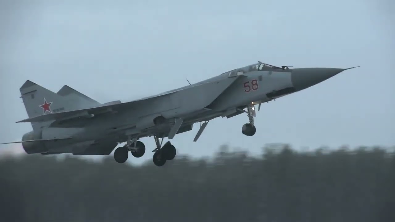 Russian MiG-31 Winter interception training
