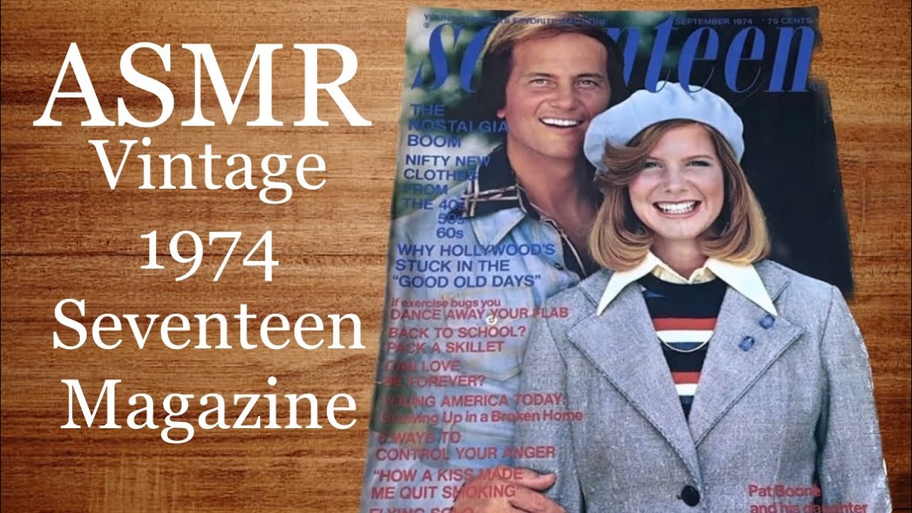 ASMR 1970s teen magazine flip through 💕SEVENTEEN Magazine (no talking)
