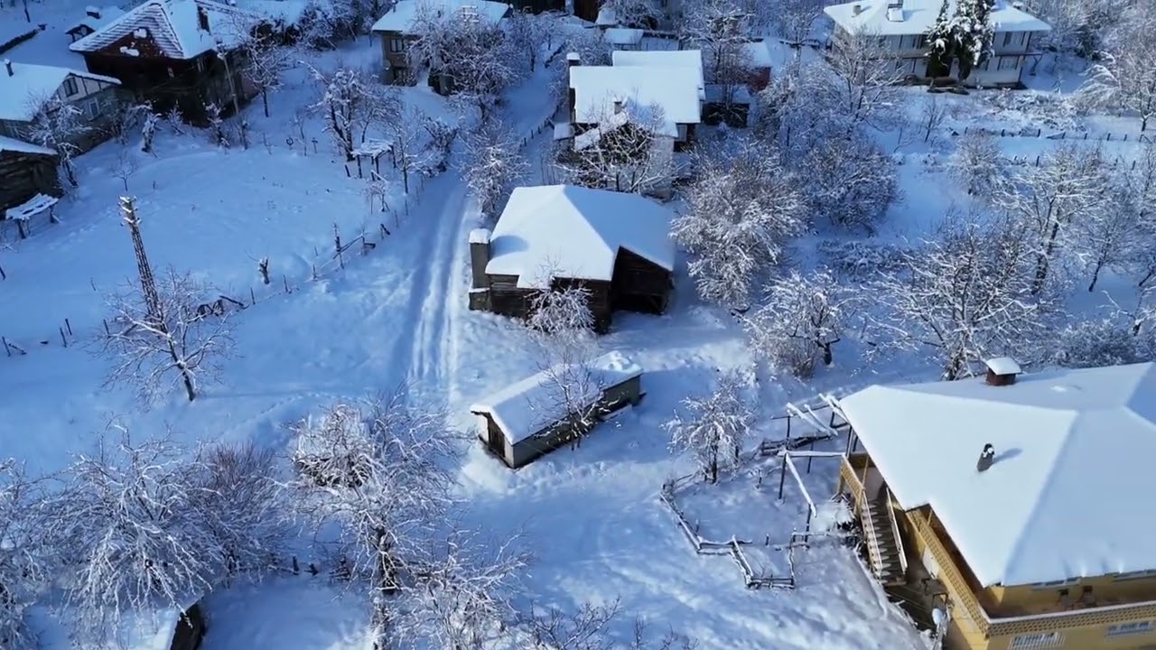 Kastamonu Çatalzeytin Çağlar Köyü Kış Manzarası (dji mini 4 pro)