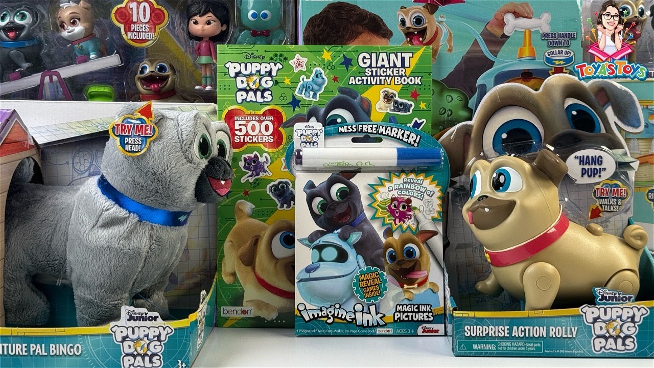 Unboxing and Review of Disney Junior Puppy Dog Pals Toy Collection