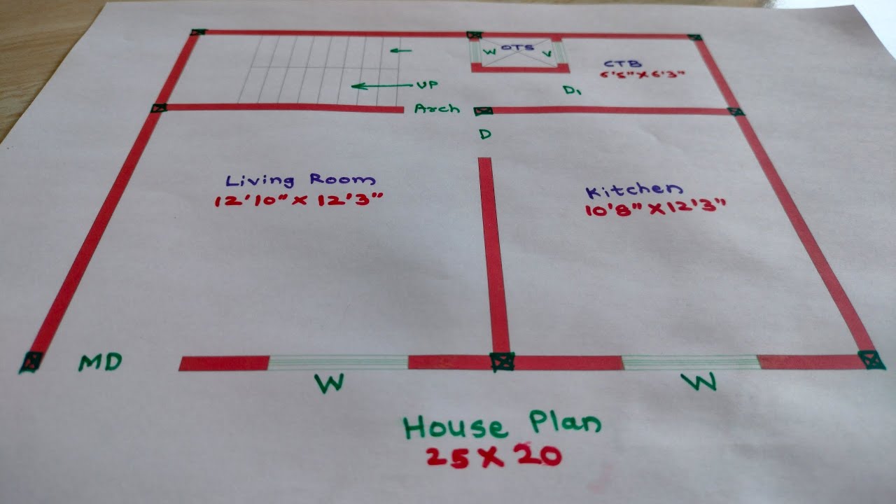 25x20 House design || 25x20 South facing house plans @makeyourplan