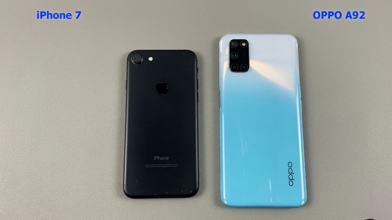 OPPO A92 vs iPhone 7 Speed Test, Camera Test, Display Test