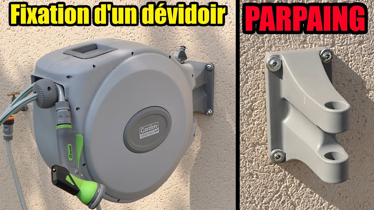 Я исправил катушка для садового шланга на стене из пустотелого бетонного блока (FISCHER DUOPOWER)