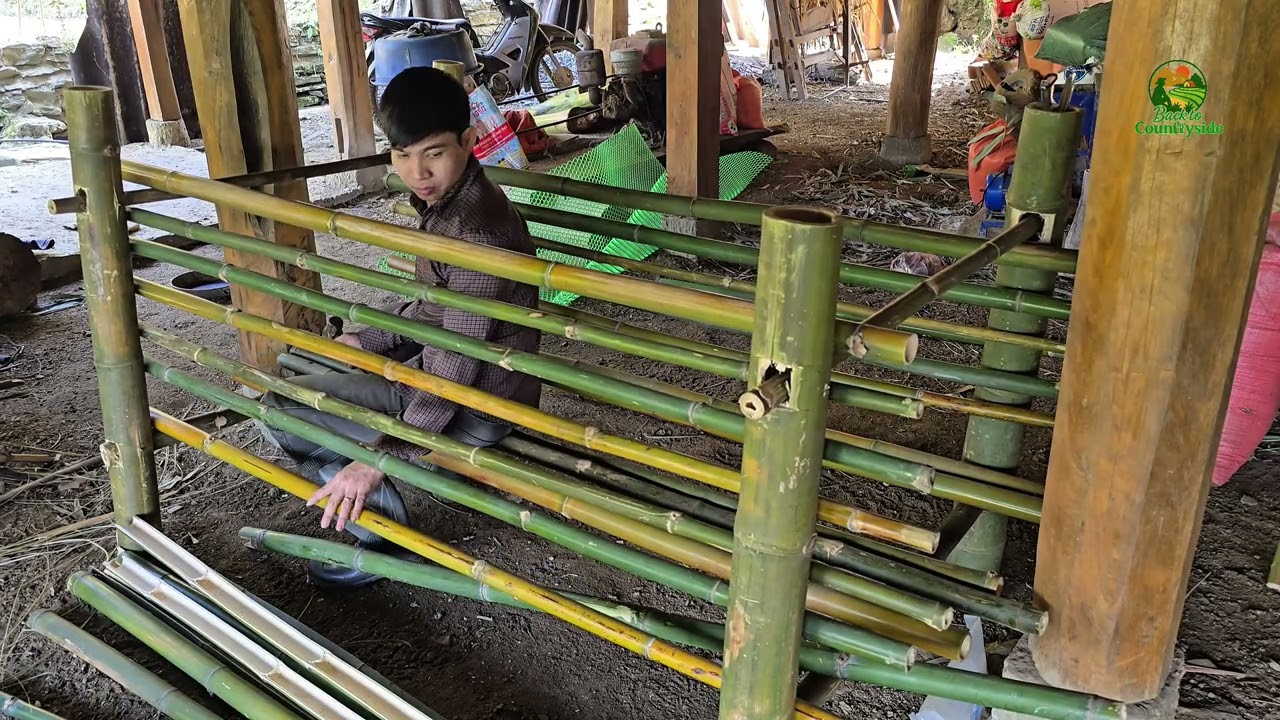 Building A Bamboo Chicken Coop To Raise Native Chickens - Part 4 #BackToTheCountryside #Chicken
