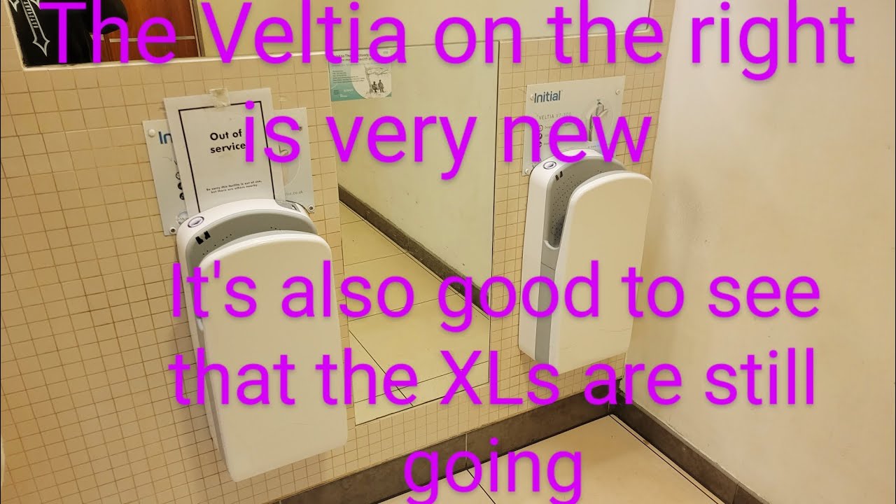 V7s NOW REPLACED. Excel Dryer XLERATORs and Veltia V7-300s at Cabot Circus (Ground Floor) in Bristol