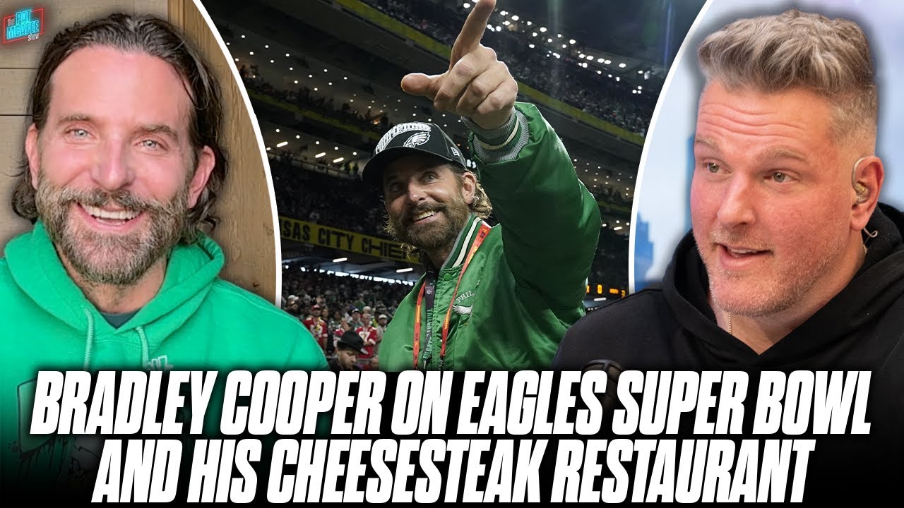 Bradley Cooper Joins Pat McAfee After Eagles Super Bowl Win & Hints At Future Projects