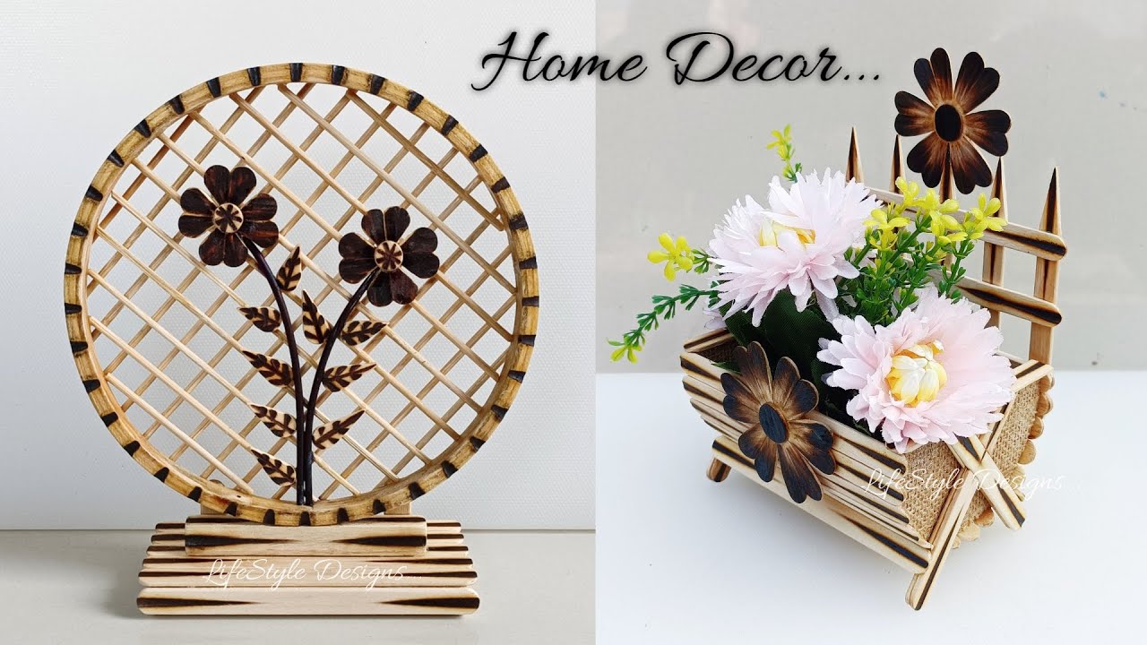 DIY 2 Best Home Decor with Ice cream Sticks | Popsicle Handmade Home decoration ideas