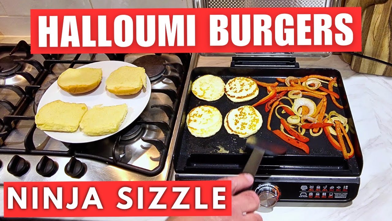 Halloumi Burgers On The Ninja SIZZLE 