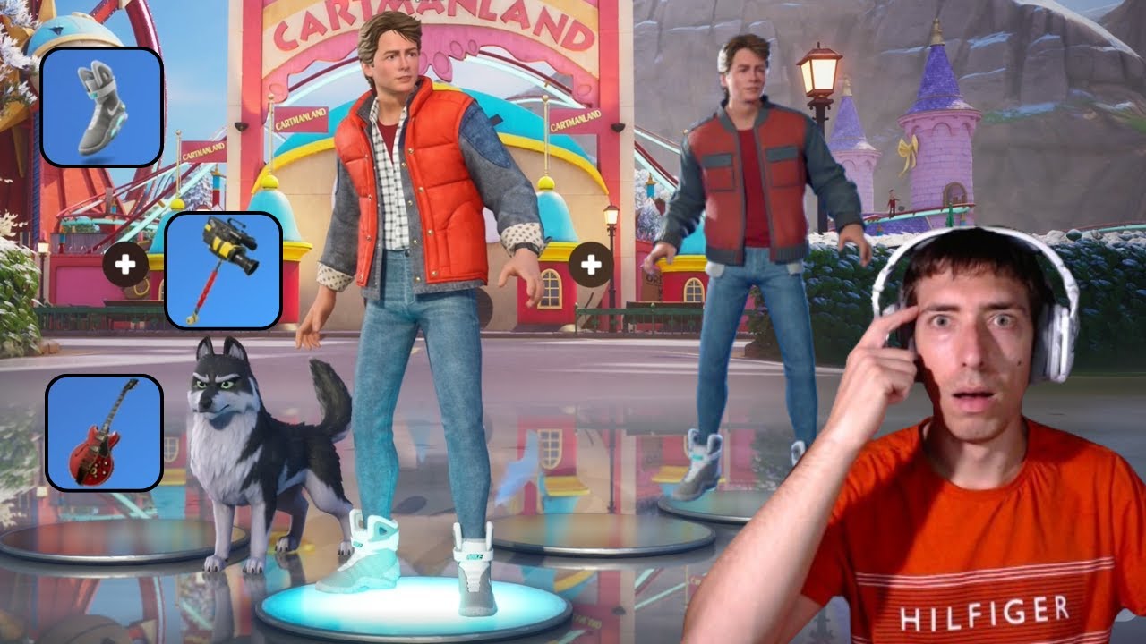 on retourne vers le futur avec le skin marty mcfly sur fortnite chapitre 7 (gameplay & présentation)