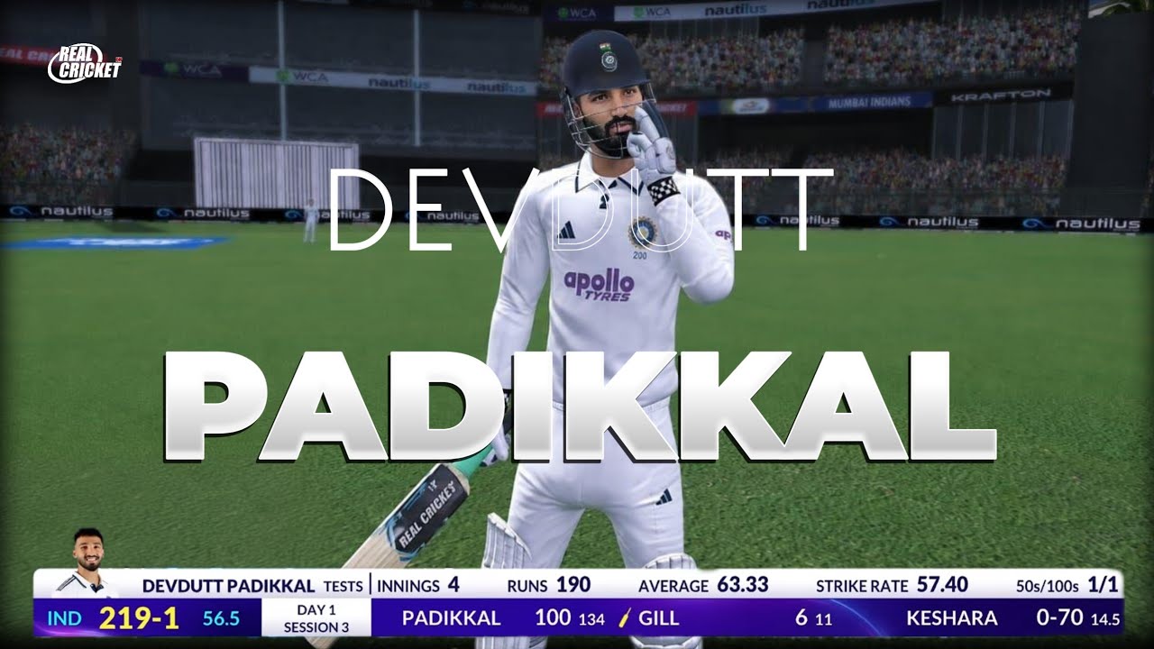 Devdutt Padikkal Century Highlights | IND vs SRL 1st Test Highlights | Real Cricket Gameplay |