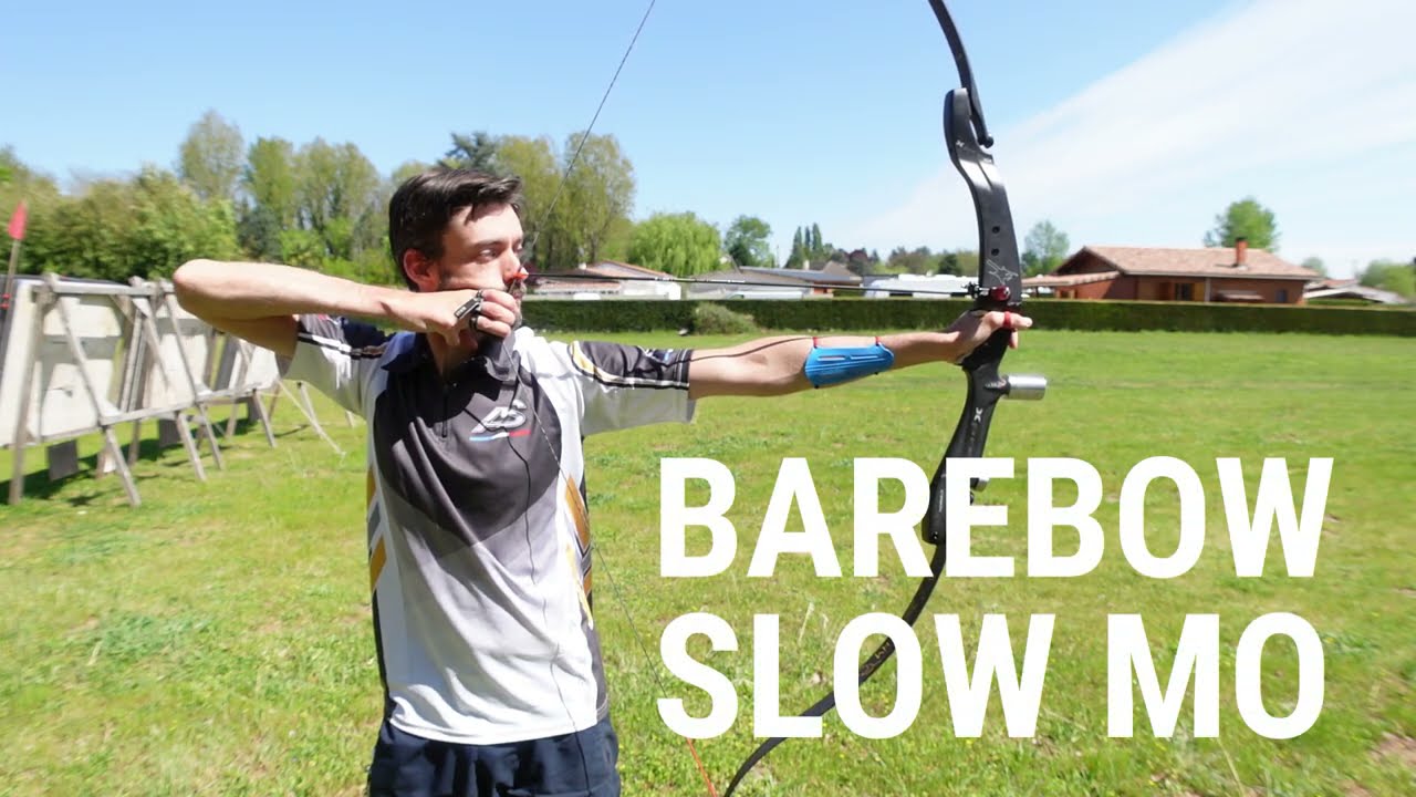 Barebow shooting form in slow motion | Technique de l'arc nu au ralenti | David Jackson
