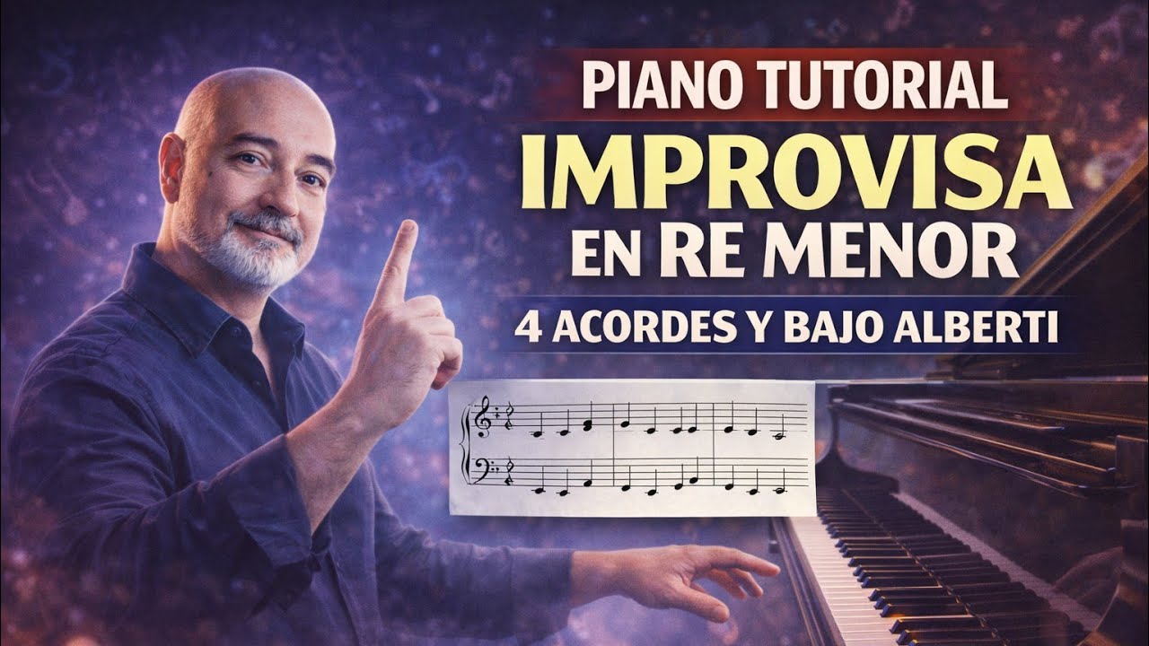 ✅ Re menor, acordes, improvisación y Bajo Alberti