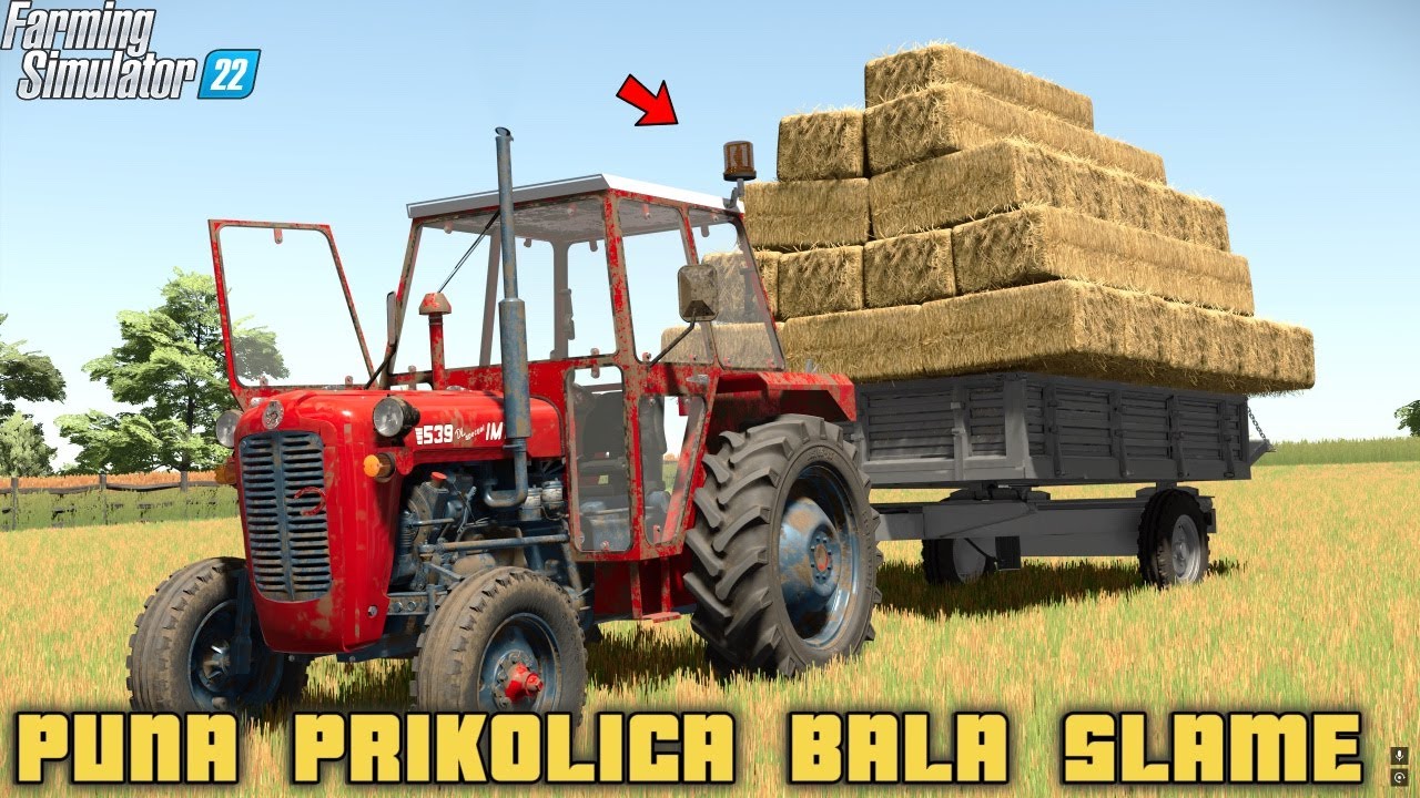 KUPiMO BALE SLAME NAKON ZETVE ZOBI na MALOM GAZDINSVU! IMT539DL SPECIJAL I IMT PRIKOLICA AUTOLOAD!