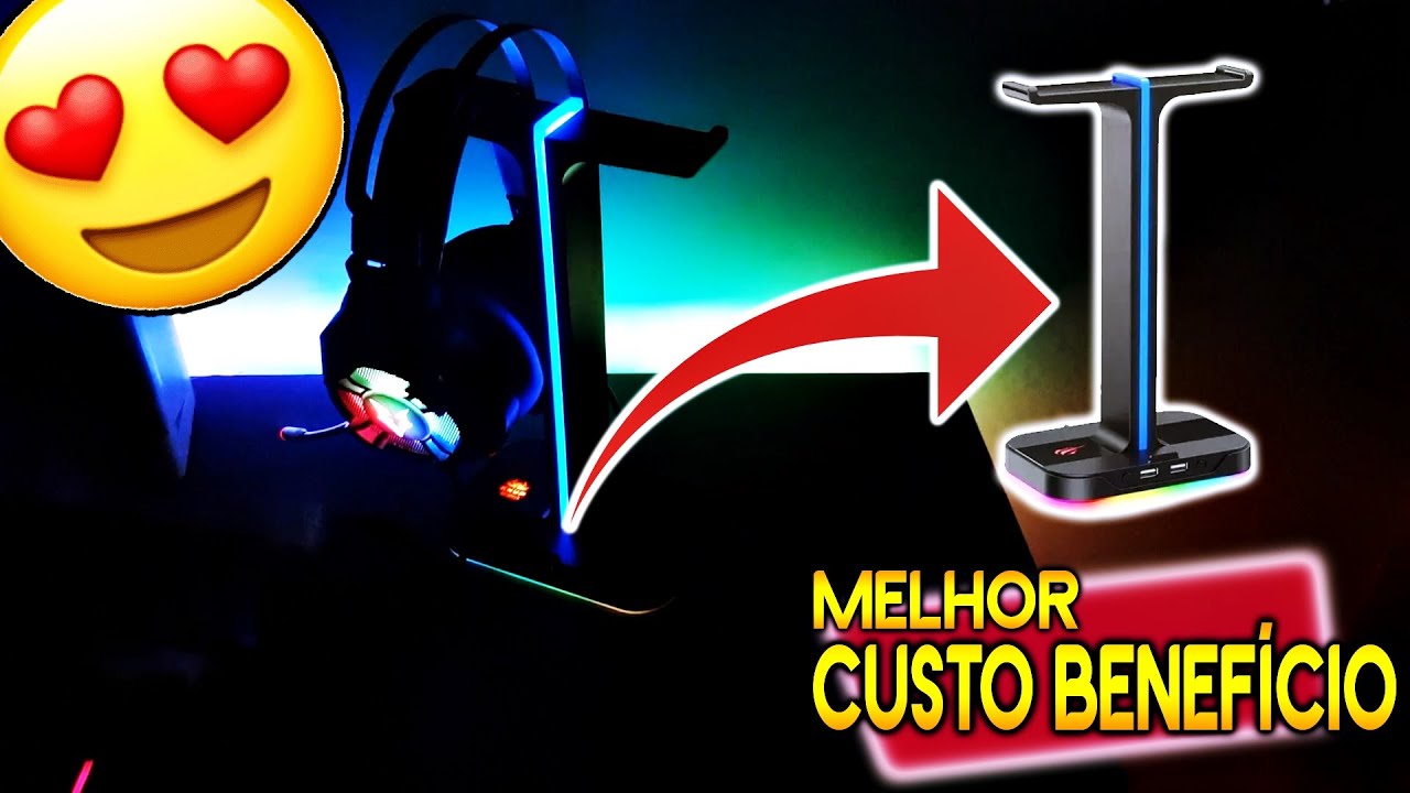 👉 Review SUPORTE HEADSET RGB GAMER | Muito barato | Jhonatan Braga