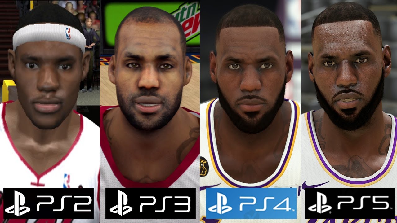 NBA 2K EVOLUTION IN PLAYSTATION (PS5 vs PS4 vs PS3 vs PS2) - Graphics & Gameplay Comparison