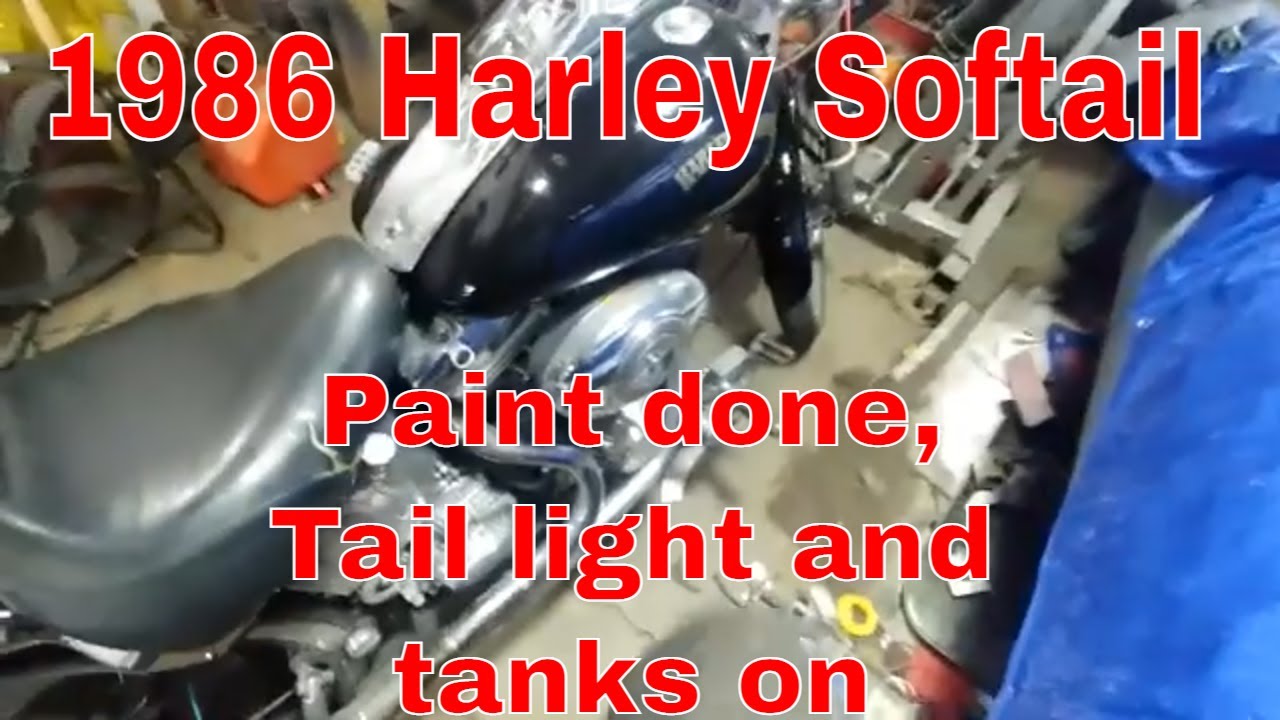 New Life Automotive 1986 Harley Softtail Paint, tail wiring and final assembly