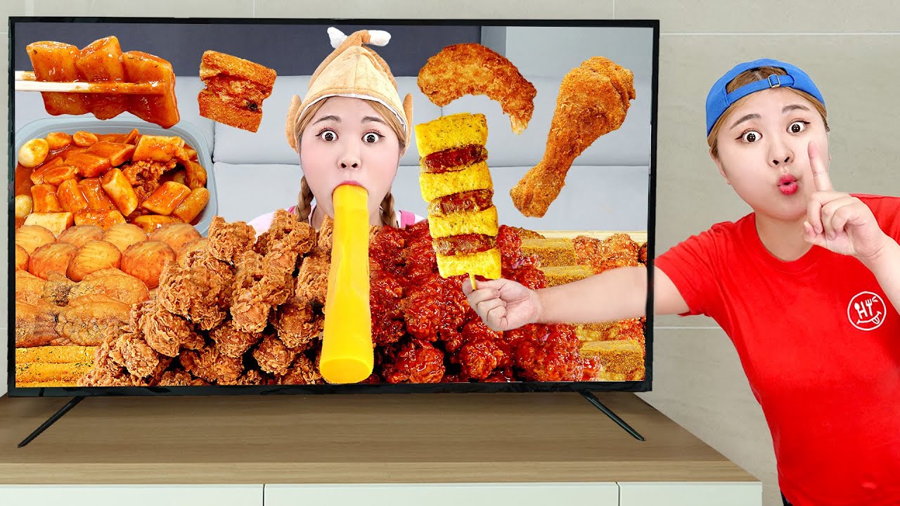 Mukbang Fire Spicy Noodle Tteokbokki TV 속 대왕 음식 치킨 먹방 모음! Convenience Store food | HIU 하이유