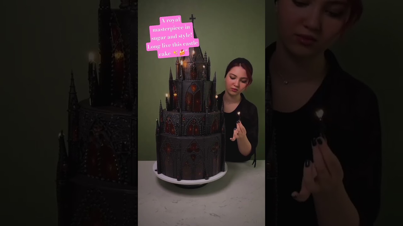 A royal masterpiece in sugar and style! Long live this castle cake ✨🍰" 